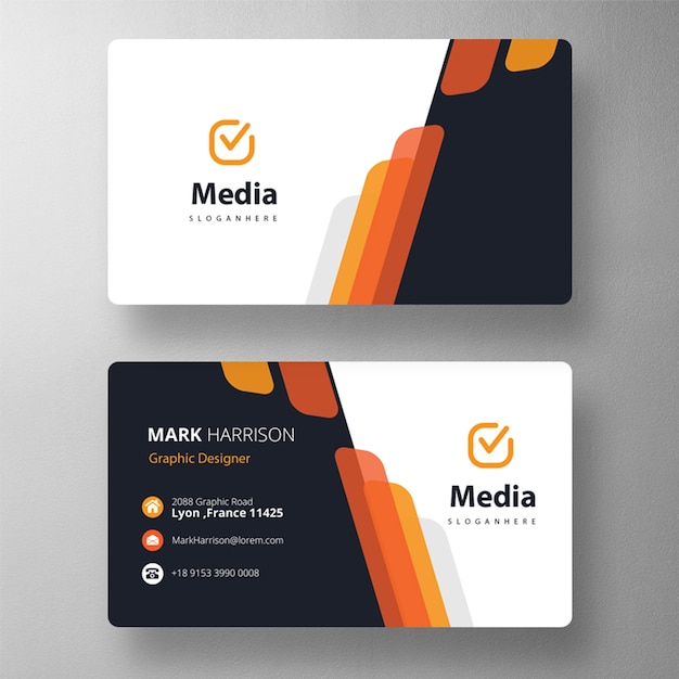 Colorful business card mock up