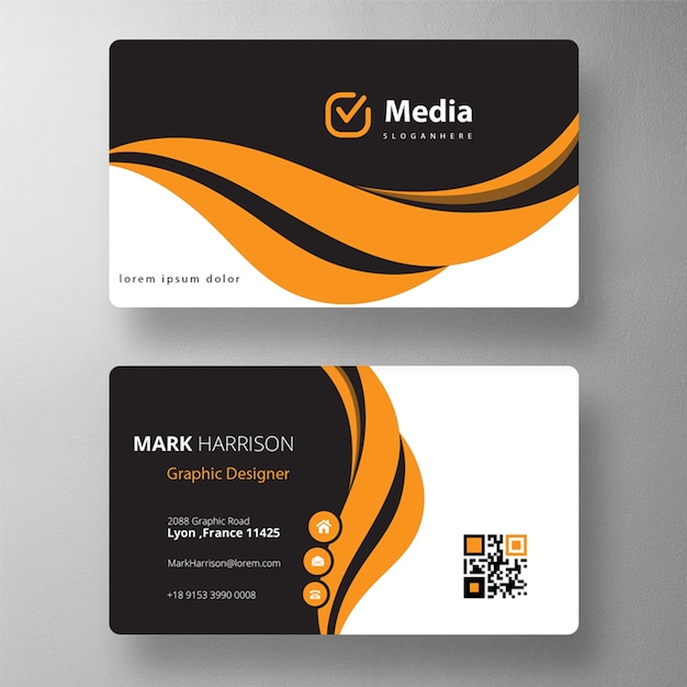 Free PSD colorful business card mock up