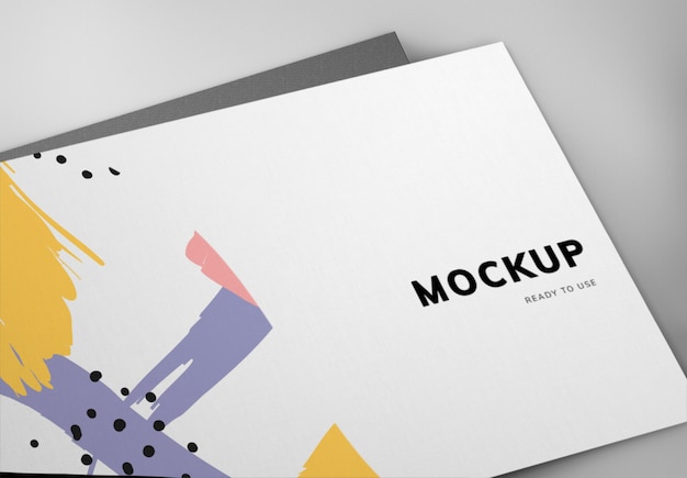 Free PSD colorful business card mockup design