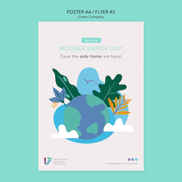 colorful business poster concept template