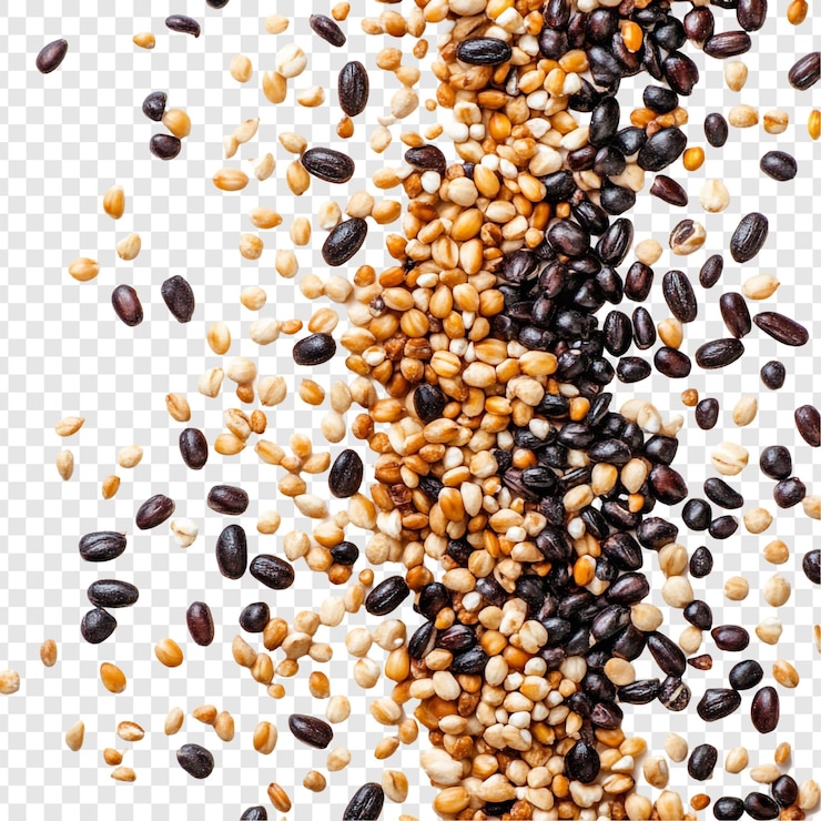 Free PSD a colorful cascade of grains a stunning visual representation of diverse cereal grains