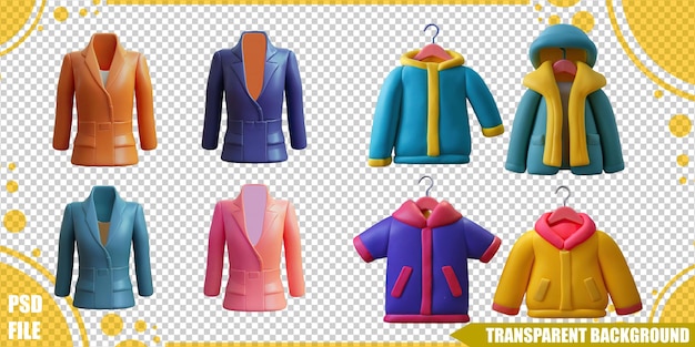 colorful collection of stylish jackets and hoodies