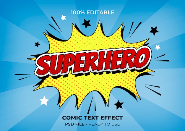 Free PSD colorful comic effect