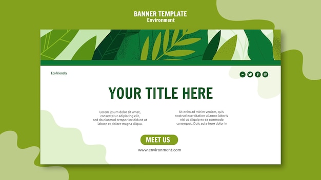 Free PSD colorful ecological banner template