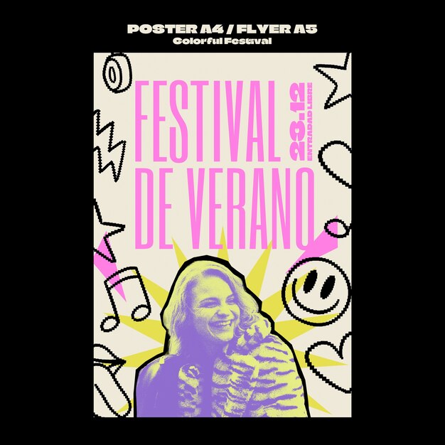 Colorful festival  template design