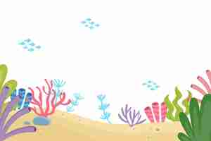 Free PSD colorful fish illustration