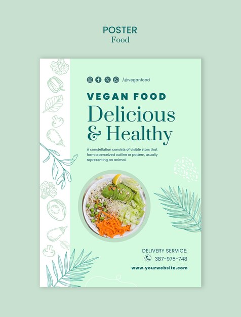 Colorful food template design