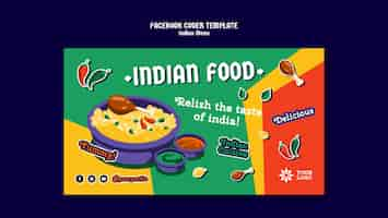 Free PSD colorful indian menu