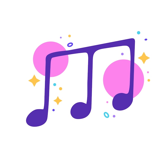カラフルな音符
