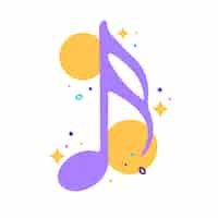 Free PSD colorful music notes