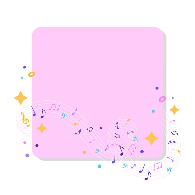 カラフルな音符