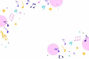 Free PSD colorful music notes