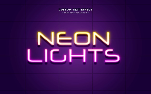 Colorful Neon Text Effect – Free PSD Template