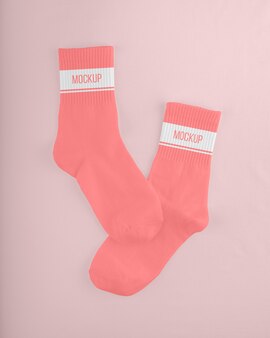 Colorful socks design mockup