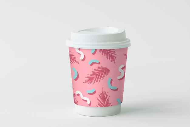 다채로운 테이크 아웃 커피 컵 이랑 디자인