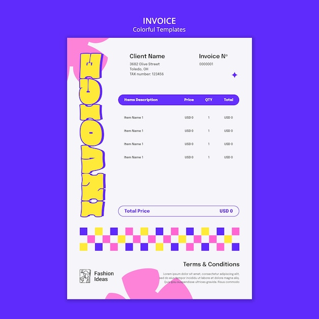 Free PSD colorful template design