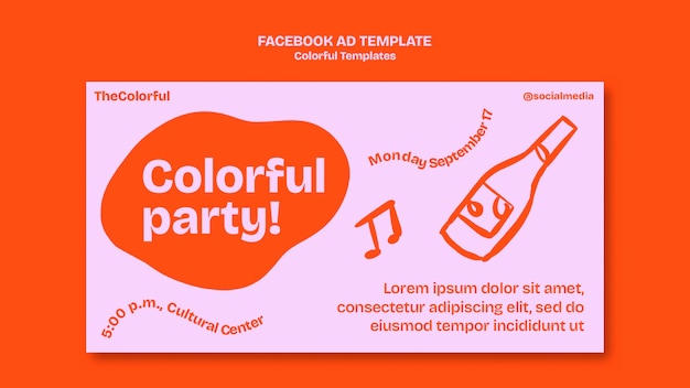 Free PSD colorful template design