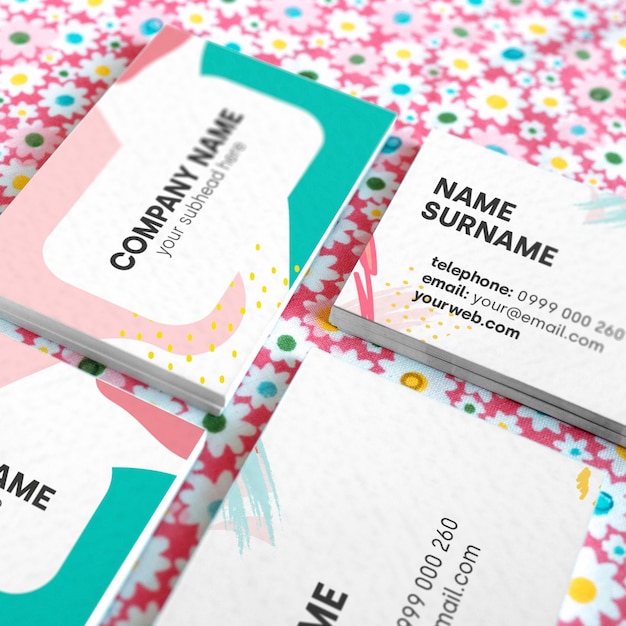 colors business card mock up 
