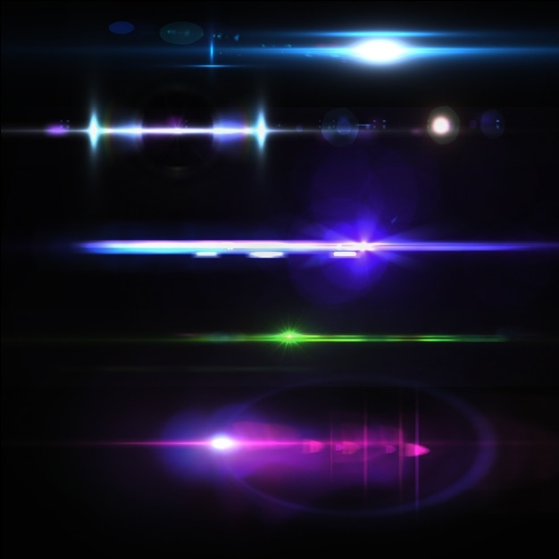 Free PSD coloured lights collection