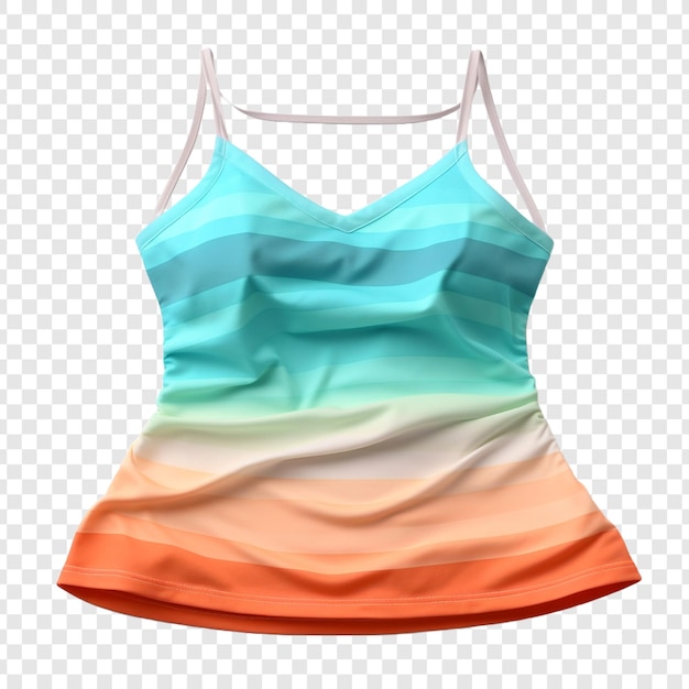 Colourful beach tankini isolated on transparent background