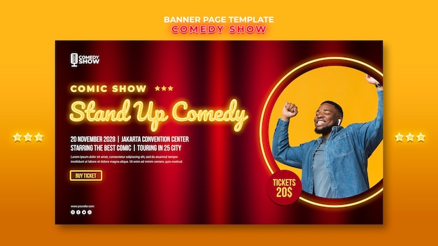 Comedy show banner template