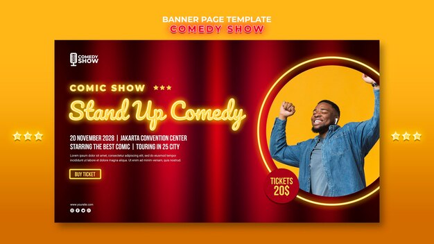 comedy show banner template