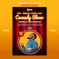 Free PSD comedy show flyer template