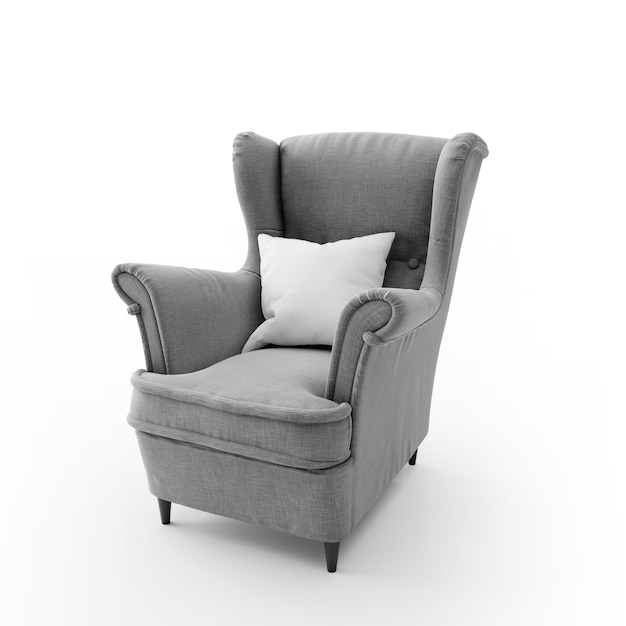 Comfortable modern chair isolated
