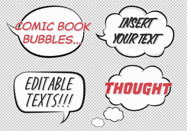 Речь комиксов и мыльные пузыри макет