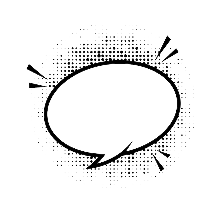 Free PSD comic bubbles element isolated