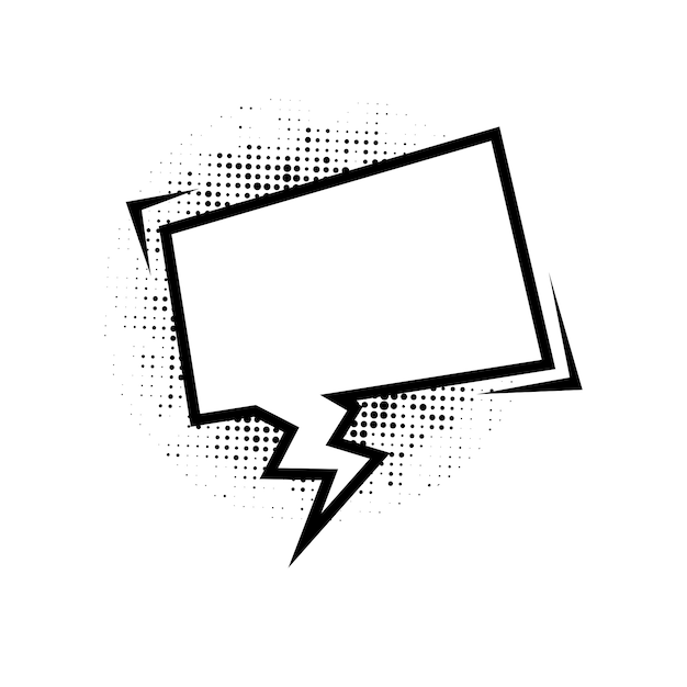 Comic bubbles element isolated