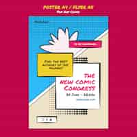 Free PSD comic congress print template