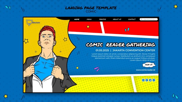 comic landing page
