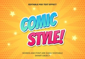 Comic style text effect