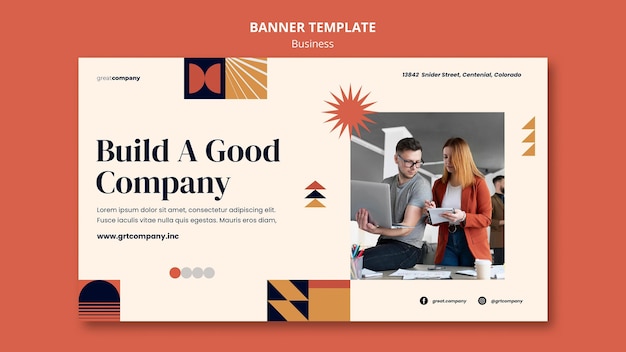 Free PSD company banner template