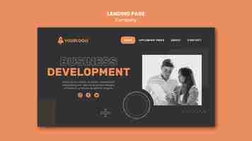 Free PSD company landing page template