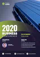 Free PSD company poster of 2020 business conference