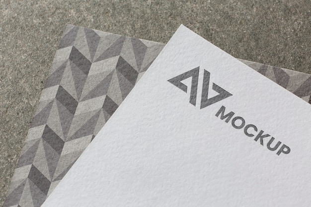 Composition of branding mock-up on card