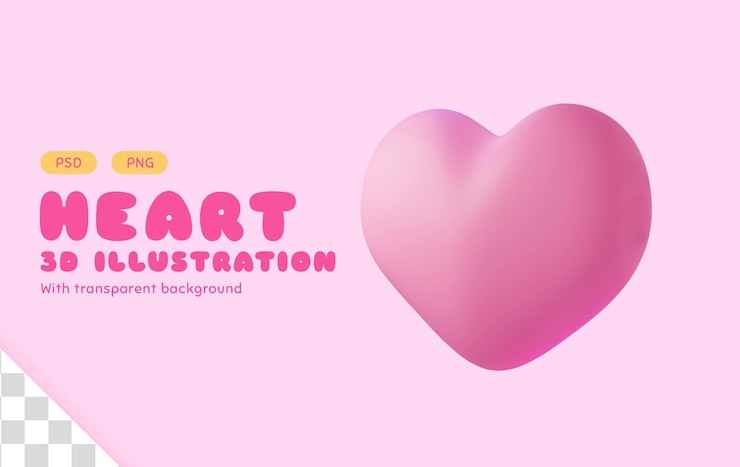 मुफ़्त PSD composition of pink hearts