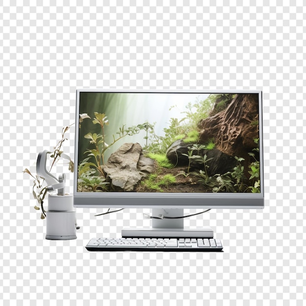 Free PSD computer isolated on transparent background