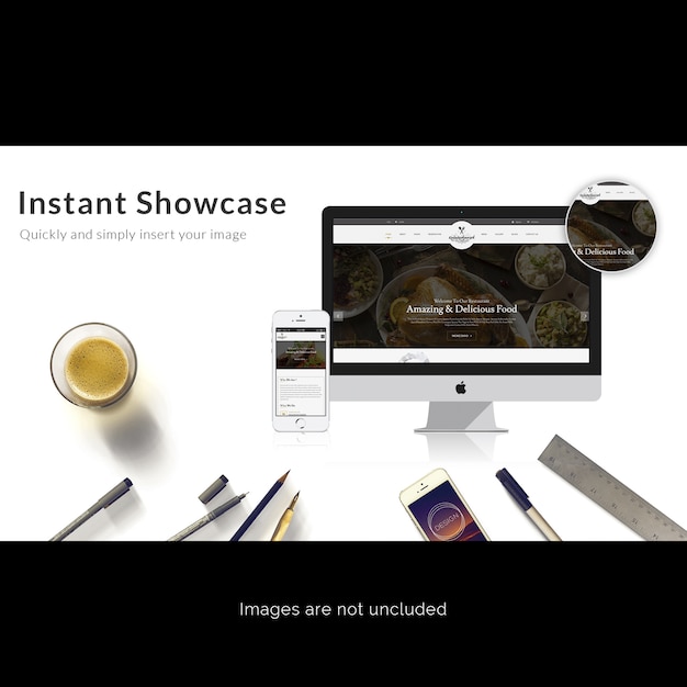 Free Computer and Mobile Phone Mockup Template – Show Your Website in Style