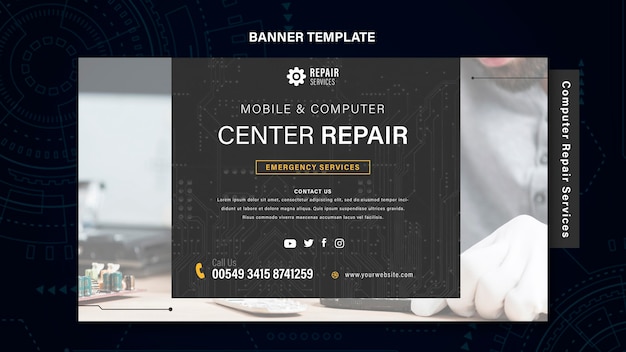 Computer and phones repair services banner