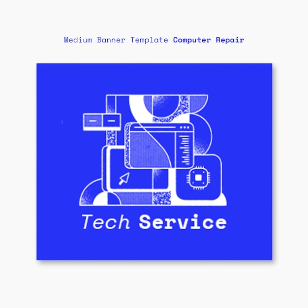 Free PSD computer repair template design