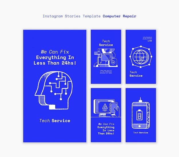 Computer repair template design