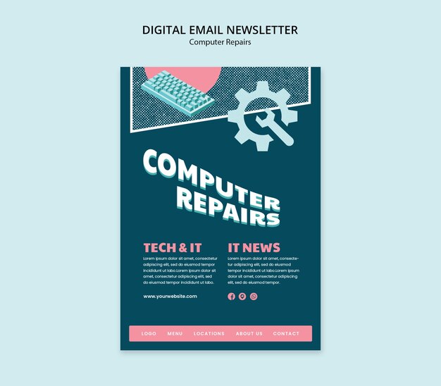 computer repair template design