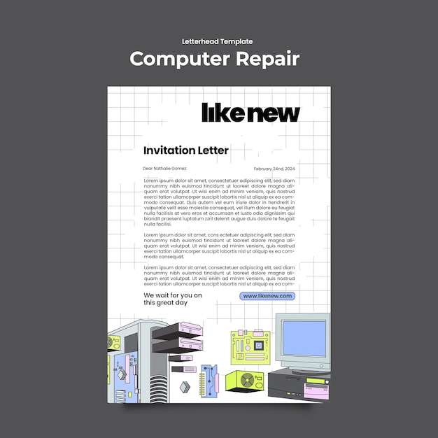 無料PSD コンピュータ修理のテンプレート設計