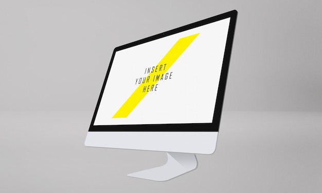 Free PSD computer screen mock up