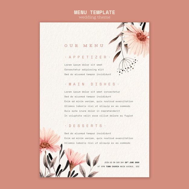 concept for wedding poster template