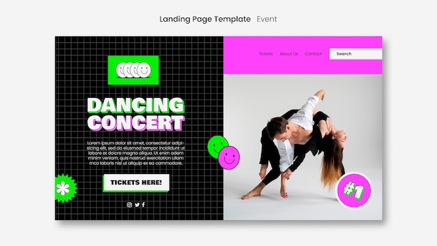 Free PSD concert and dance template design event