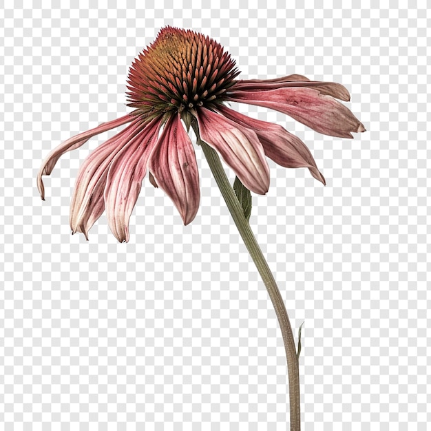 Coneflower isolated on transparent background